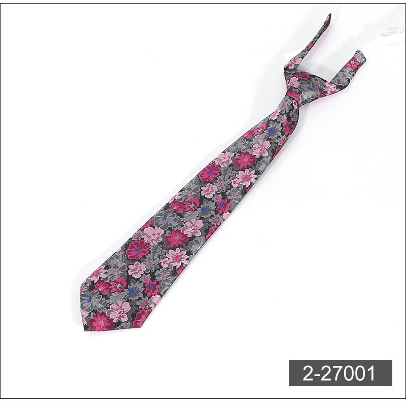 Kravata s cvjetnim jacquard uzorkom, unisex casual stil, veličina 33×7 cm, obične širine, materijal: poliester pređa, jacquard tkanina, oblik cvijeta.