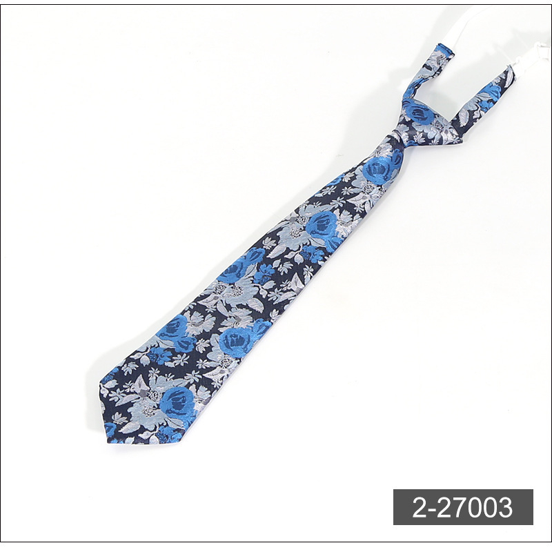Kravata s cvjetnim jacquard uzorkom, unisex casual stil, veličina 33×7 cm, obične širine, materijal: poliester pređa, jacquard tkanina, oblik cvijeta.