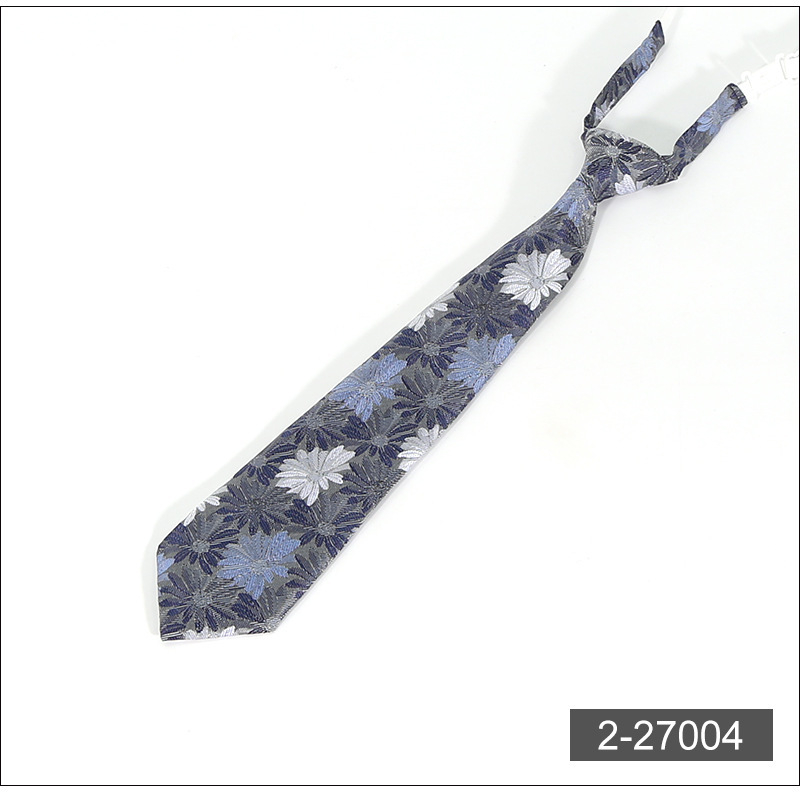 Kravata s cvjetnim jacquard uzorkom, unisex casual stil, veličina 33×7 cm, obične širine, materijal: poliester pređa, jacquard tkanina, oblik cvijeta.
