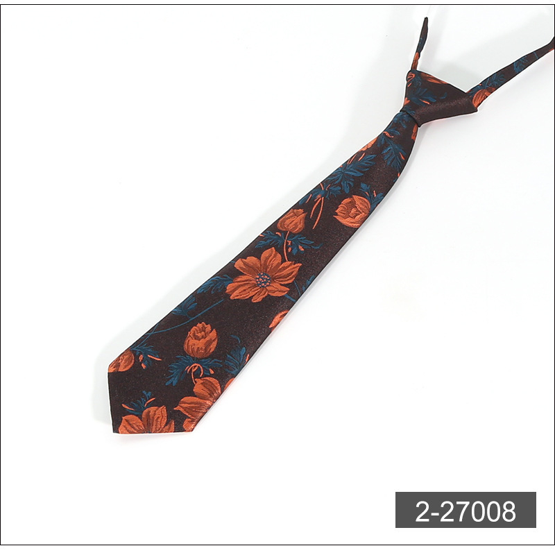 Kravata s cvjetnim jacquard uzorkom, unisex casual stil, veličina 33×7 cm, obične širine, materijal: poliester pređa, jacquard tkanina, oblik cvijeta.