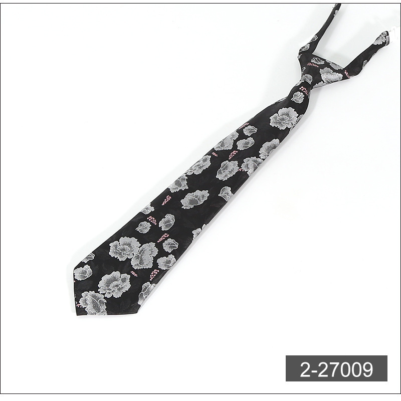 Kravata s cvjetnim jacquard uzorkom, unisex casual stil, veličina 33×7 cm, obične širine, materijal: poliester pređa, jacquard tkanina, oblik cvijeta.