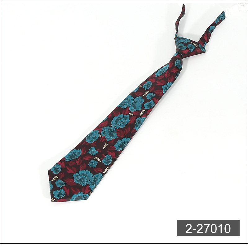 Kravata s cvjetnim jacquard uzorkom, unisex casual stil, veličina 33×7 cm, obične širine, materijal: poliester pređa, jacquard tkanina, oblik cvijeta.