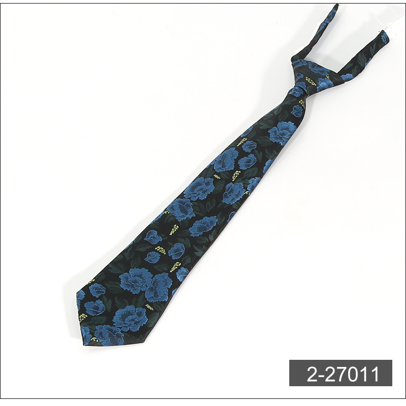 Kravata s cvjetnim jacquard uzorkom, unisex casual stil, veličina 33×7 cm, obične širine, materijal: poliester pređa, jacquard tkanina, oblik cvijeta.