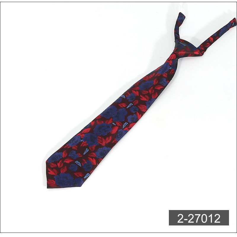 Kravata s cvjetnim jacquard uzorkom, unisex casual stil, veličina 33×7 cm, obične širine, materijal: poliester pređa, jacquard tkanina, oblik cvijeta.