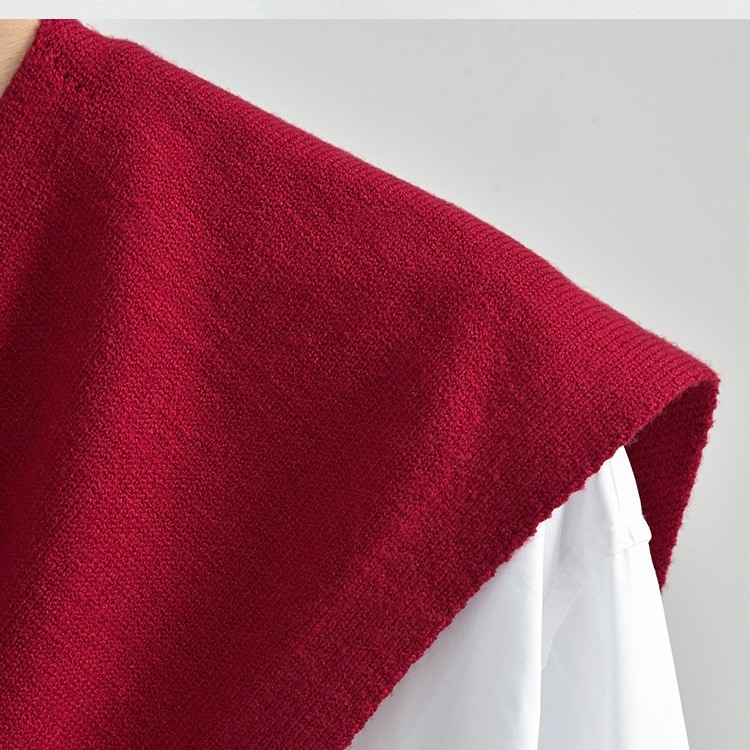 Плетен шал с функция за топлоизолация на шията, обикновено тъкане, средна дължина, полиестер