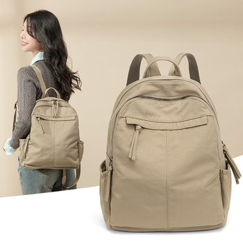 Γυναικεία σακίδιο πλάτης ταξιδιού από Oxford ύφασμα, κλείσιμο με φερμουάρ, επένδυση πολυεστέρα, αναπνεύσιμη και αδιάβροχη