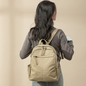 Γυναικεία σακίδιο πλάτης ταξιδιού από Oxford ύφασμα, κλείσιμο με φερμουάρ, επένδυση πολυεστέρα, αναπνεύσιμη και αδιάβροχη