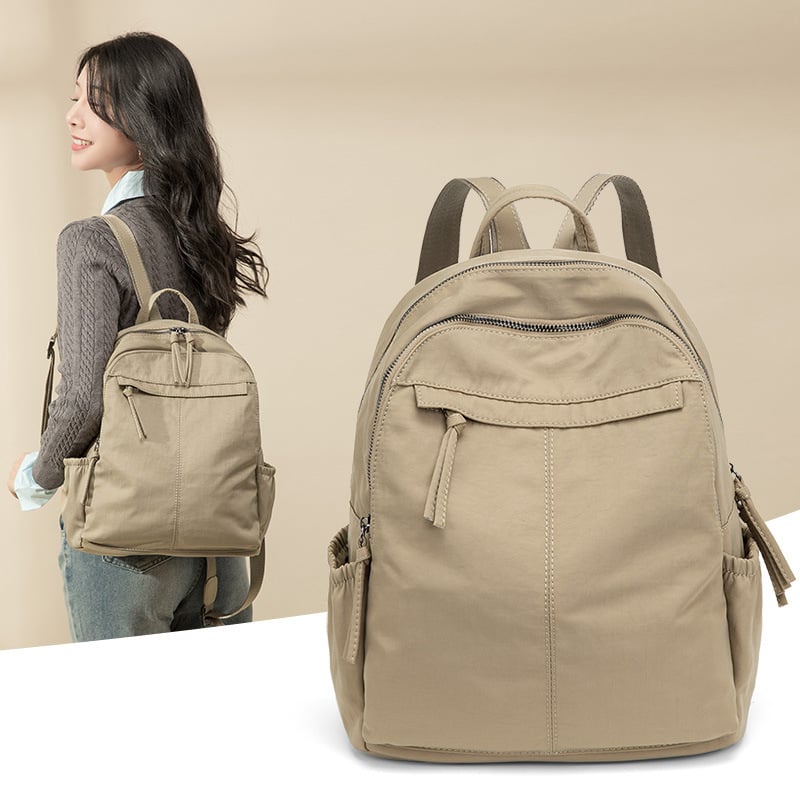 Γυναικεία σακίδιο πλάτης ταξιδιού από Oxford ύφασμα, κλείσιμο με φερμουάρ, επένδυση πολυεστέρα, αναπνεύσιμη και αδιάβροχη