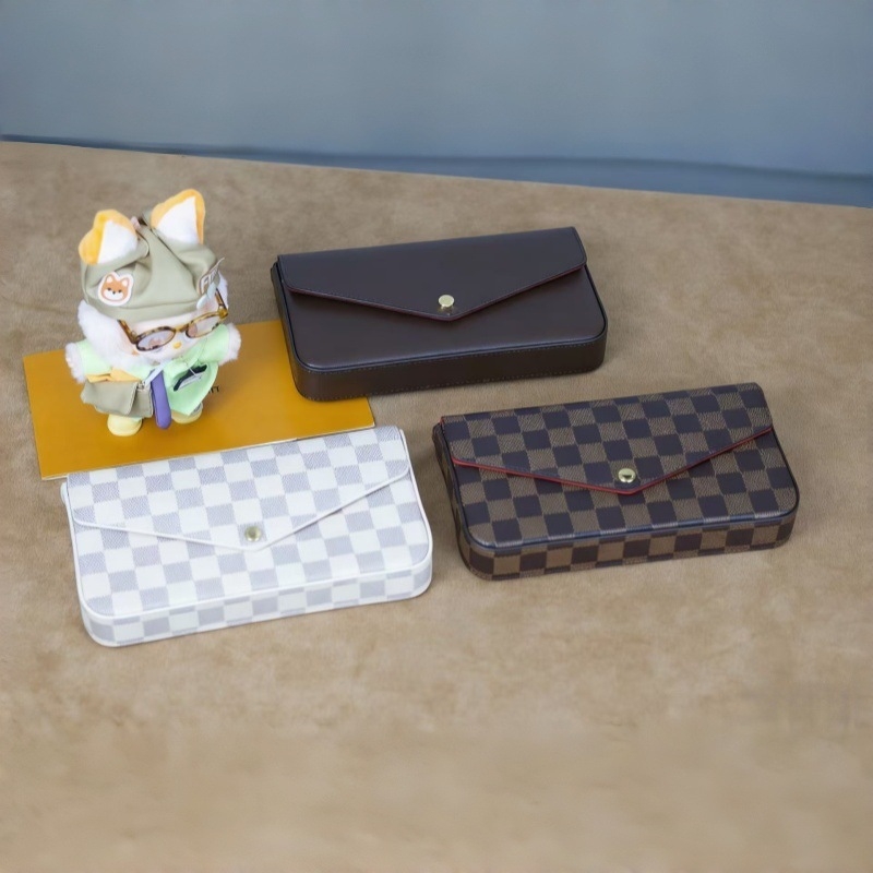 Ženska Monogram Lančana Crossbody Torba, Od Prave Kože, Horizontalni Kvadratni Oblik, Zatvarač, Unutarnja Džep za Telefon, Oxford Podstava