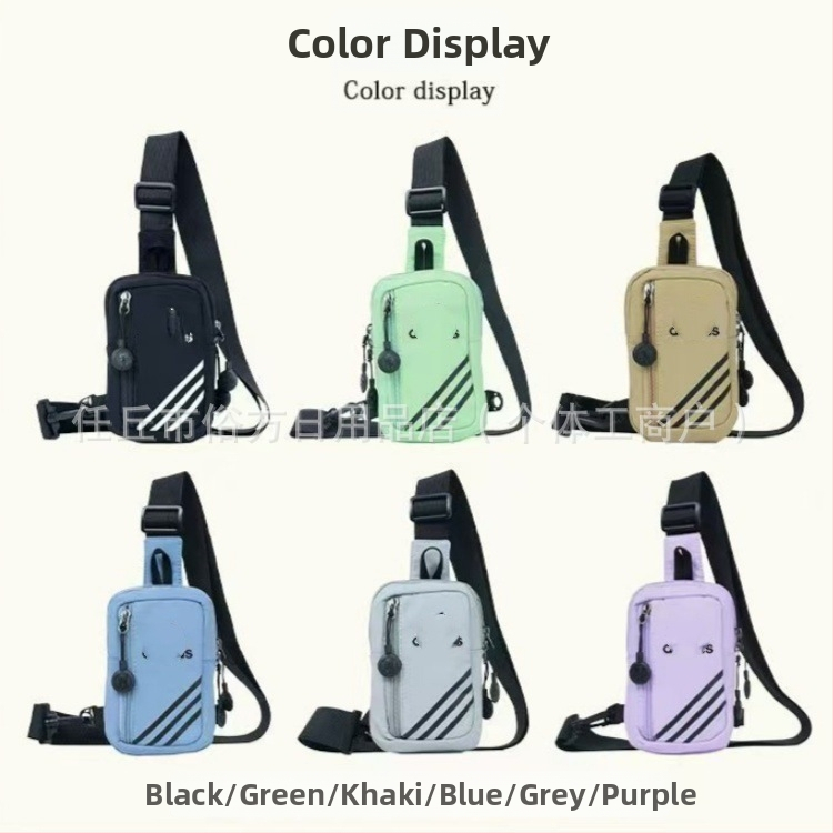 Športová taška na vonkajšie športy – nylon, priedušná, street štýl, podšívka z polyesteru