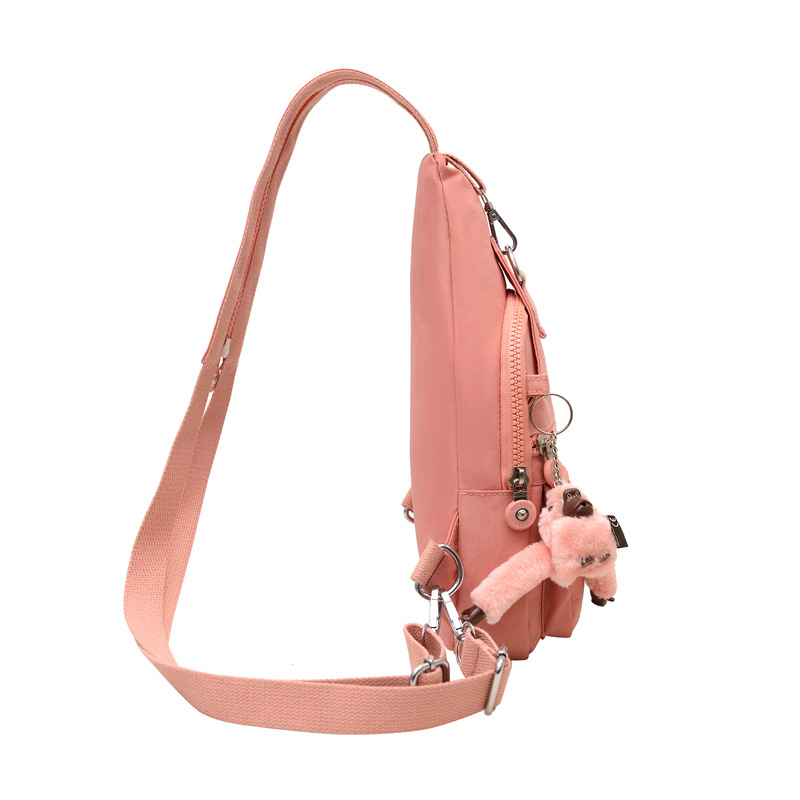 Lagana ženska crossbody torba od najlona sa zatvaračem, skriveni džep i džep za mobitel
