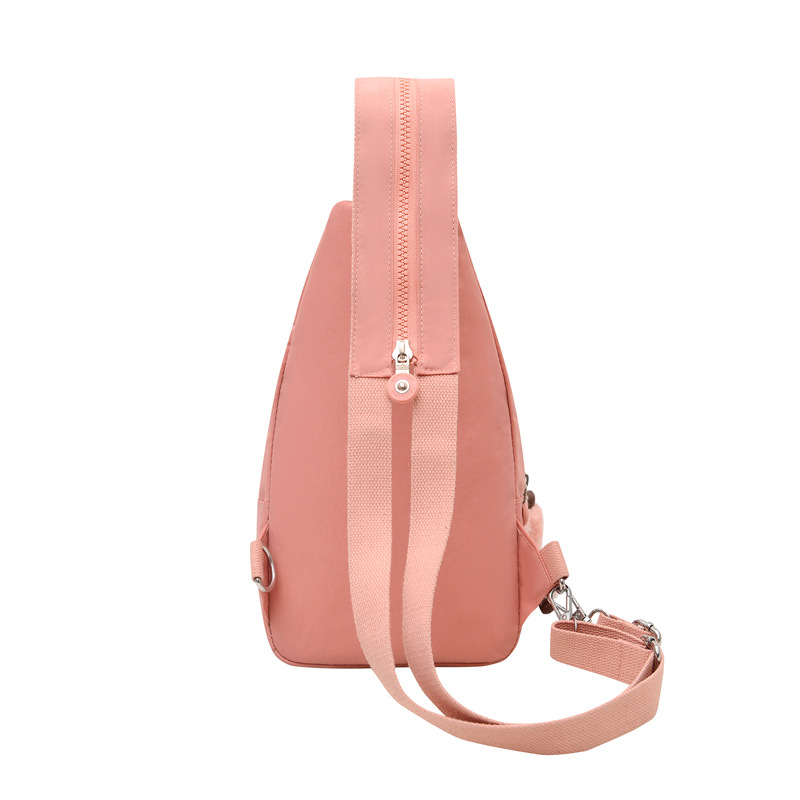 Lagana ženska crossbody torba od najlona sa zatvaračem, skriveni džep i džep za mobitel