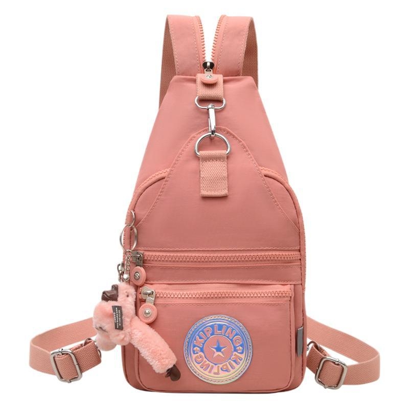 Lagana ženska crossbody torba od najlona sa zatvaračem, skriveni džep i džep za mobitel