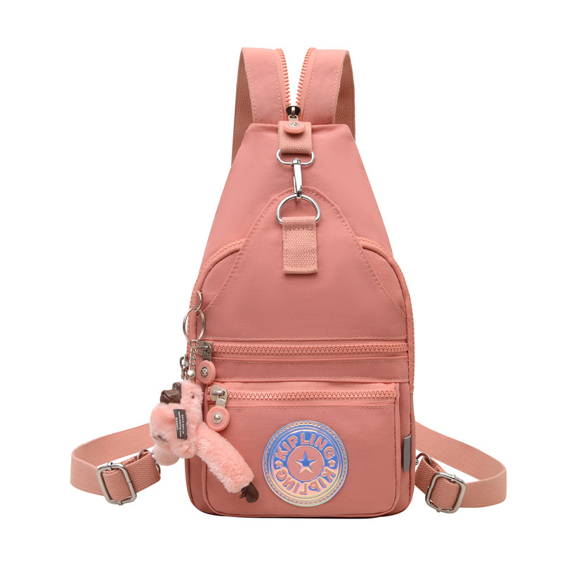 Lagana ženska crossbody torba od najlona sa zatvaračem, skriveni džep i džep za mobitel