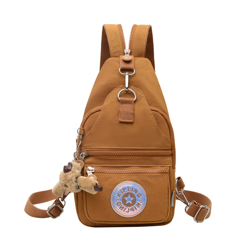 Lagana ženska crossbody torba od najlona sa zatvaračem, skriveni džep i džep za mobitel