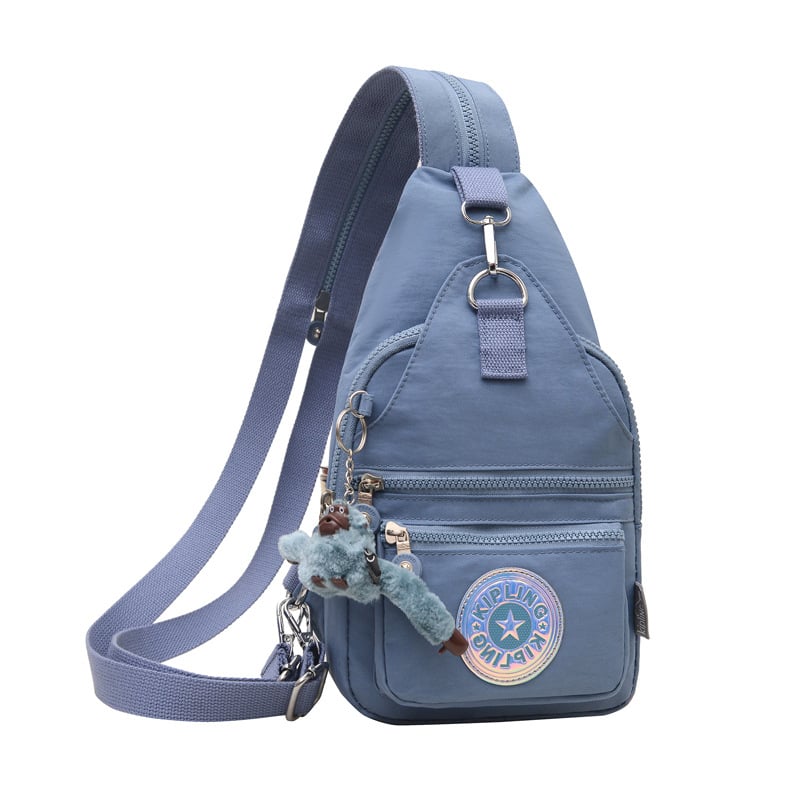 Lagana ženska crossbody torba od najlona sa zatvaračem, skriveni džep i džep za mobitel