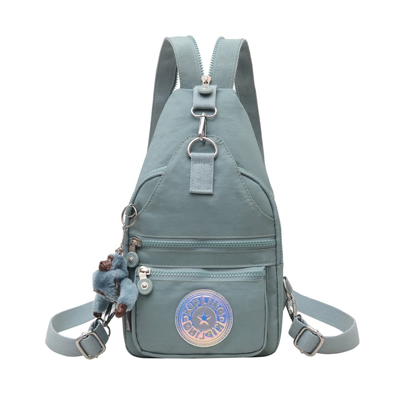 Lagana ženska crossbody torba od najlona sa zatvaračem, skriveni džep i džep za mobitel