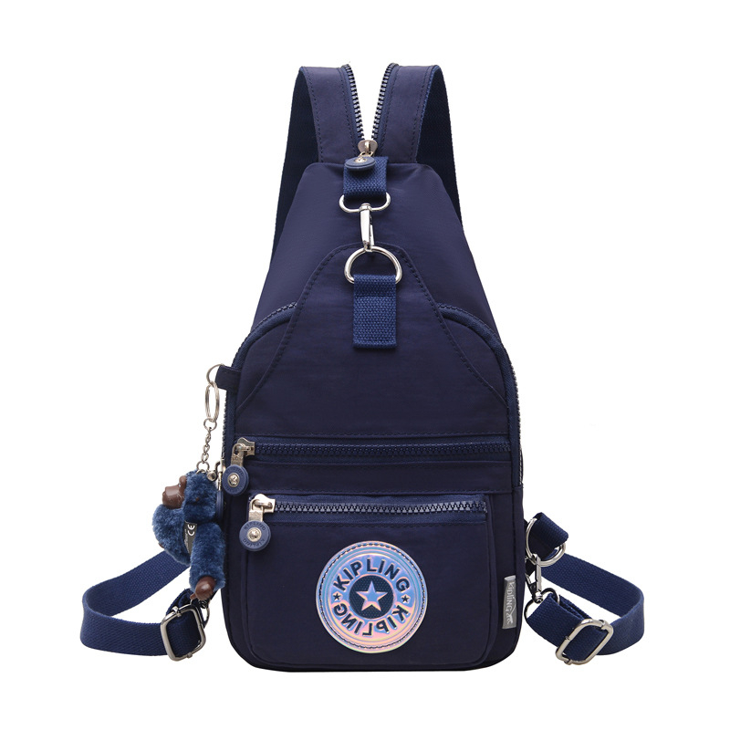 Lagana ženska crossbody torba od najlona sa zatvaračem, skriveni džep i džep za mobitel