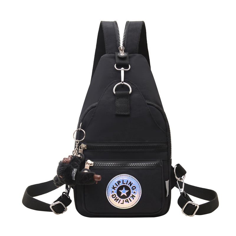 Lagana ženska crossbody torba od najlona sa zatvaračem, skriveni džep i džep za mobitel