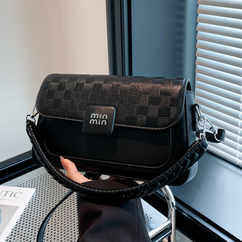 Retro PU crossbody torba s vodoravnom kvadratnom formom, zatvaranje kapom, džepovi sa zipom i džep za dokumente, s jednom naramenicom, jesen 2025 izdanje