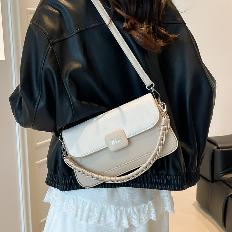 Retro PU crossbody torba s vodoravnom kvadratnom formom, zatvaranje kapom, džepovi sa zipom i džep za dokumente, s jednom naramenicom, jesen 2025 izdanje