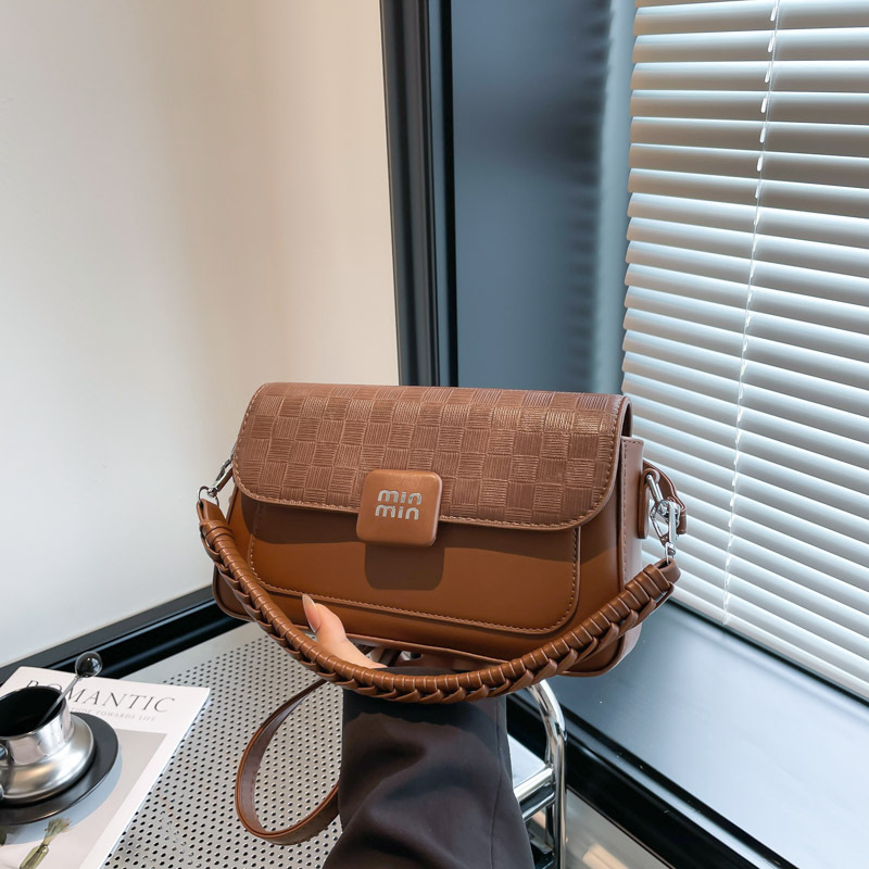 Retro PU crossbody torba s vodoravnom kvadratnom formom, zatvaranje kapom, džepovi sa zipom i džep za dokumente, s jednom naramenicom, jesen 2025 izdanje