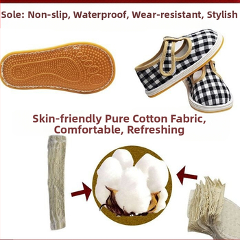 Pantofi pentru copii cu cap de tigru, făcuți manual, pentru copii 1–3 ani, partea superioară din bumbac respirabilă, talpă din bumbac, stil chinezesc tradițional