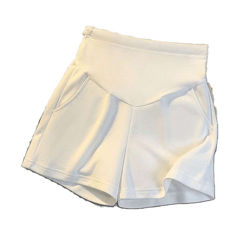 Σορτς εγκυμοσύνης με στήριξη κοιλιάς, ελαφρύ πολυεστέρα, καθημερινή καλοκαιρινή χρήση (Πολυεστέρας, ελαφρύς, μη ελαστικό)