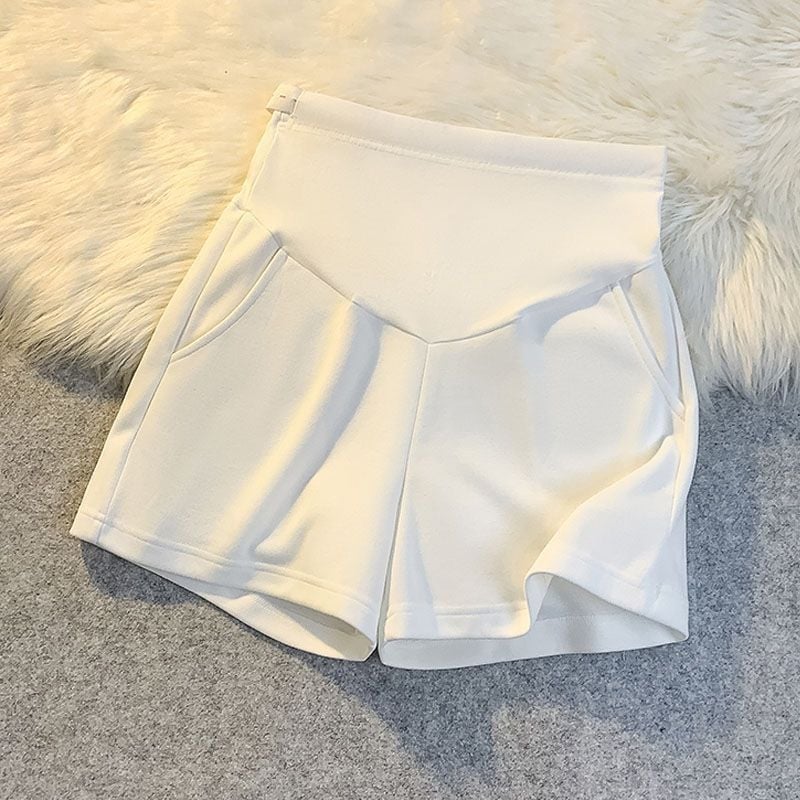 Σορτς εγκυμοσύνης με στήριξη κοιλιάς, ελαφρύ πολυεστέρα, καθημερινή καλοκαιρινή χρήση (Πολυεστέρας, ελαφρύς, μη ελαστικό)