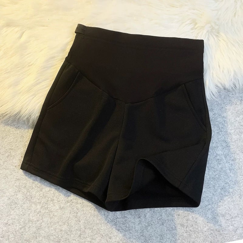 Σορτς εγκυμοσύνης με στήριξη κοιλιάς, ελαφρύ πολυεστέρα, καθημερινή καλοκαιρινή χρήση (Πολυεστέρας, ελαφρύς, μη ελαστικό)