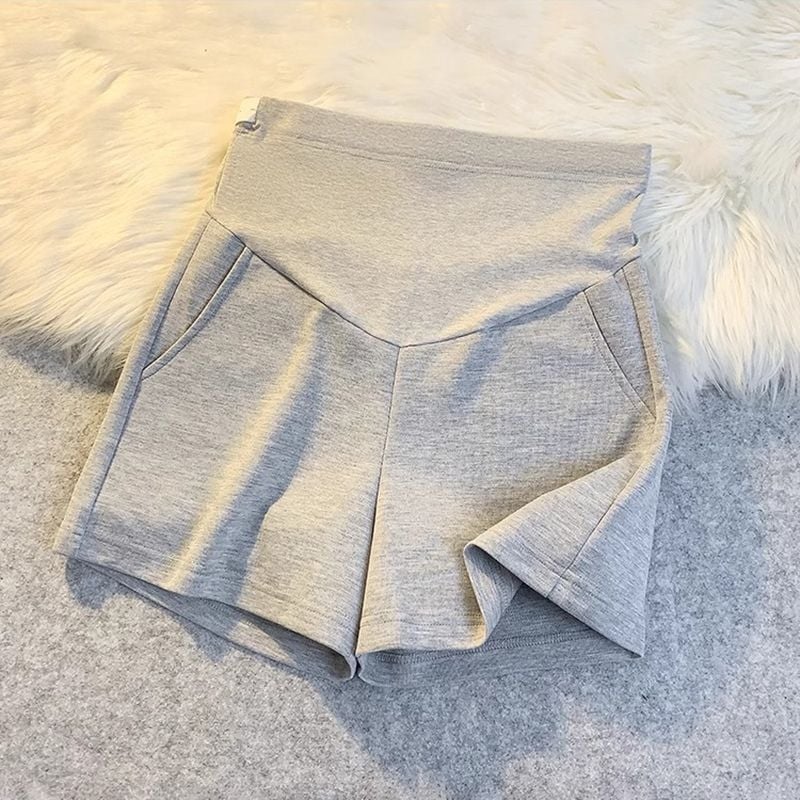 Σορτς εγκυμοσύνης με στήριξη κοιλιάς, ελαφρύ πολυεστέρα, καθημερινή καλοκαιρινή χρήση (Πολυεστέρας, ελαφρύς, μη ελαστικό)