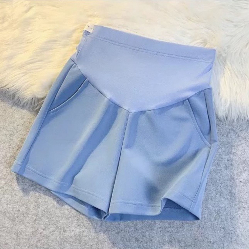 Σορτς εγκυμοσύνης με στήριξη κοιλιάς, ελαφρύ πολυεστέρα, καθημερινή καλοκαιρινή χρήση (Πολυεστέρας, ελαφρύς, μη ελαστικό)