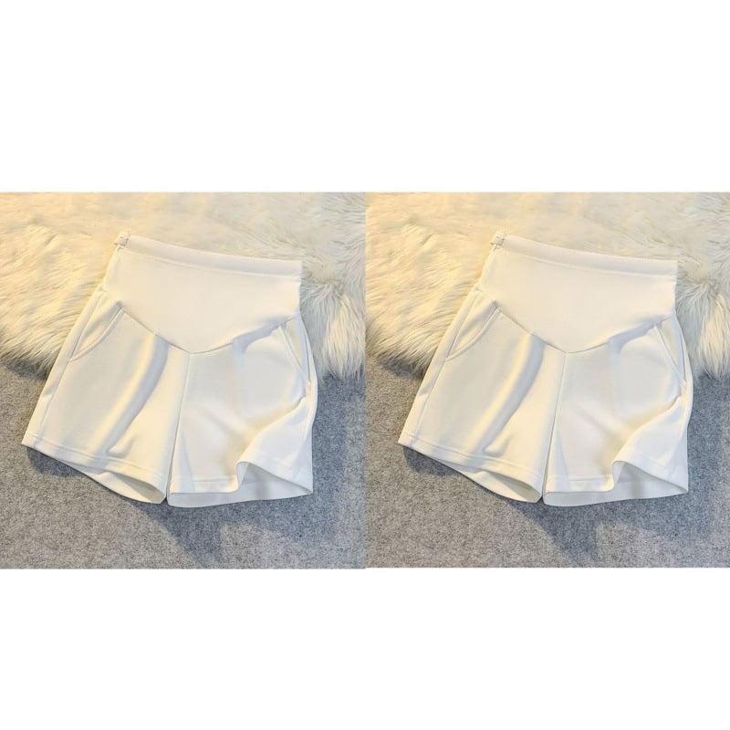 Σορτς εγκυμοσύνης με στήριξη κοιλιάς, ελαφρύ πολυεστέρα, καθημερινή καλοκαιρινή χρήση (Πολυεστέρας, ελαφρύς, μη ελαστικό)