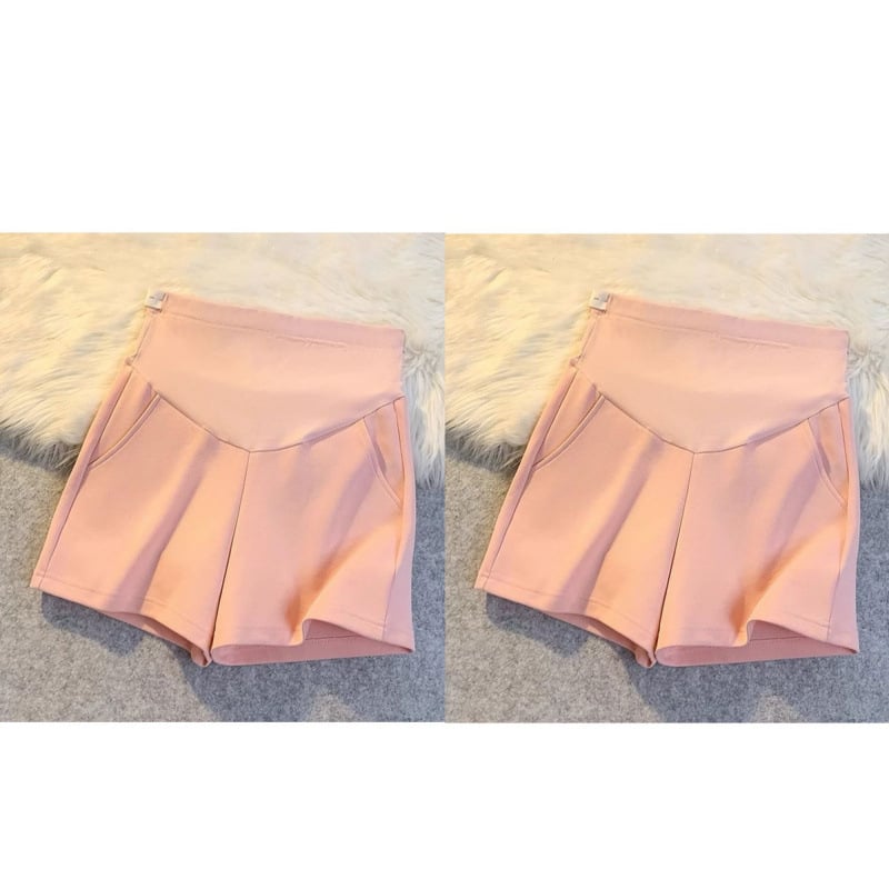 Σορτς εγκυμοσύνης με στήριξη κοιλιάς, ελαφρύ πολυεστέρα, καθημερινή καλοκαιρινή χρήση (Πολυεστέρας, ελαφρύς, μη ελαστικό)