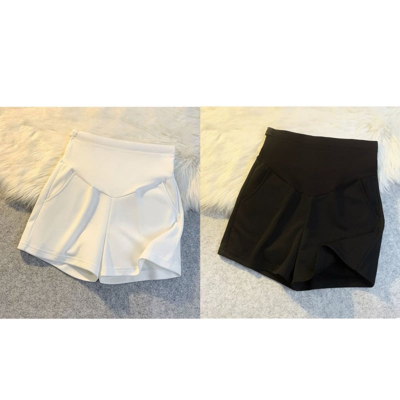 Σορτς εγκυμοσύνης με στήριξη κοιλιάς, ελαφρύ πολυεστέρα, καθημερινή καλοκαιρινή χρήση (Πολυεστέρας, ελαφρύς, μη ελαστικό)