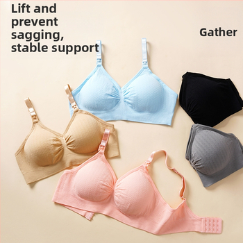 Σουτιέν θηλασμού χωρίς ραφές, με λεπτές μορφοποιημένες κούπες, αποσπώμενες κάψες, βασικό ύφασμα νάιλον 92%, επένδυση από σπάνξ έως 30%, πίσω κούμπωμα με τέσσερις σειρές αγκιστριών