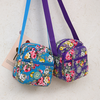 Geantă crossbody din pânză, buzunar cu fermoar, stil motocicletă