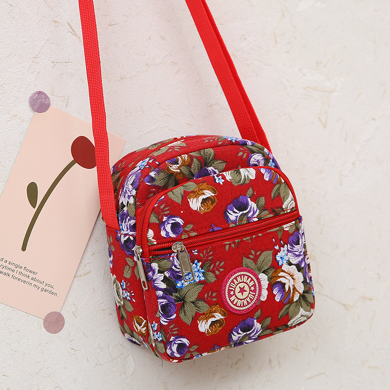 Geantă crossbody din pânză, buzunar cu fermoar, stil motocicletă