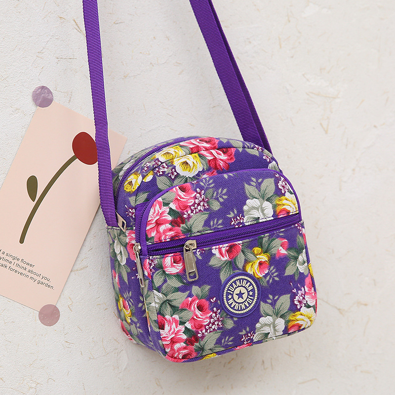 Geantă crossbody din pânză, buzunar cu fermoar, stil motocicletă