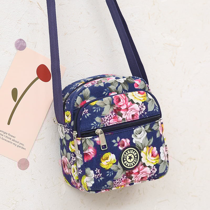 Geantă crossbody din pânză, buzunar cu fermoar, stil motocicletă