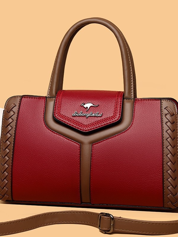 Crossbody torbica od PU kože sa zipom, horizontalnog kvadratnog oblika, unutarnji džep sa zipom i džep za dokumente, moderan gradski stil