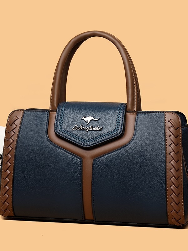Crossbody torbica od PU kože sa zipom, horizontalnog kvadratnog oblika, unutarnji džep sa zipom i džep za dokumente, moderan gradski stil