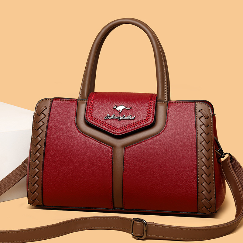 Crossbody torbica od PU kože sa zipom, horizontalnog kvadratnog oblika, unutarnji džep sa zipom i džep za dokumente, moderan gradski stil