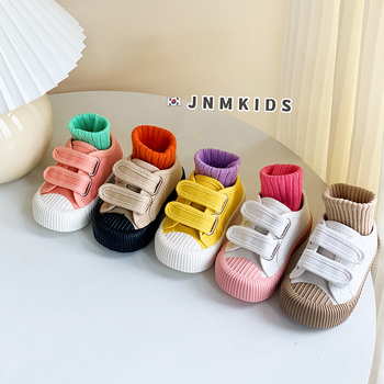 Παιδικά καμβά αθλητικά παπούτσια unisex με Velcro κλείσιμο, αντιολισθητική καουτσούκ σόλα, κατάλληλα για άνοιξη, καλοκαίρι και φθινόπωρο.