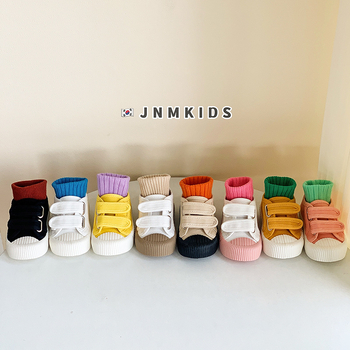 Παιδικά καμβά αθλητικά παπούτσια unisex με Velcro κλείσιμο, αντιολισθητική καουτσούκ σόλα, κατάλληλα για άνοιξη, καλοκαίρι και φθινόπωρο.