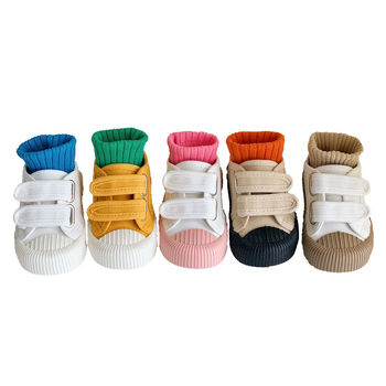 Παιδικά καμβά αθλητικά παπούτσια unisex με Velcro κλείσιμο, αντιολισθητική καουτσούκ σόλα, κατάλληλα για άνοιξη, καλοκαίρι και φθινόπωρο.