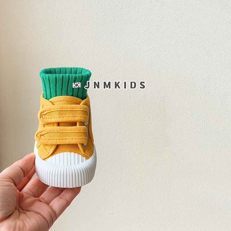 Παιδικά καμβά αθλητικά παπούτσια unisex με Velcro κλείσιμο, αντιολισθητική καουτσούκ σόλα, κατάλληλα για άνοιξη, καλοκαίρι και φθινόπωρο.