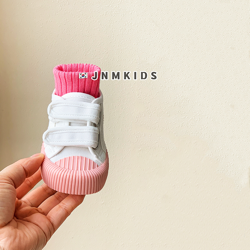 Παιδικά καμβά αθλητικά παπούτσια unisex με Velcro κλείσιμο, αντιολισθητική καουτσούκ σόλα, κατάλληλα για άνοιξη, καλοκαίρι και φθινόπωρο.