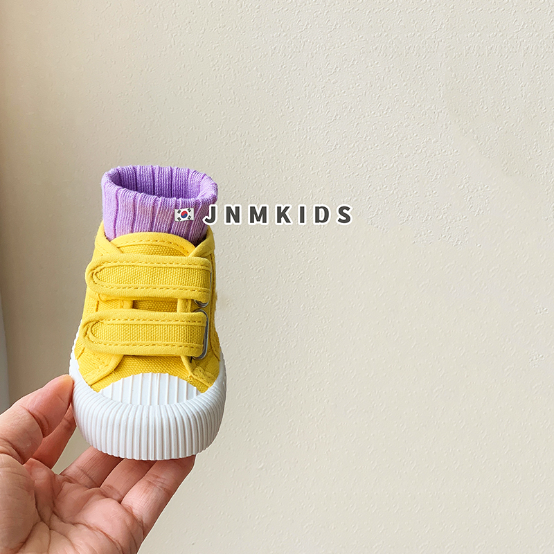 Παιδικά καμβά αθλητικά παπούτσια unisex με Velcro κλείσιμο, αντιολισθητική καουτσούκ σόλα, κατάλληλα για άνοιξη, καλοκαίρι και φθινόπωρο.