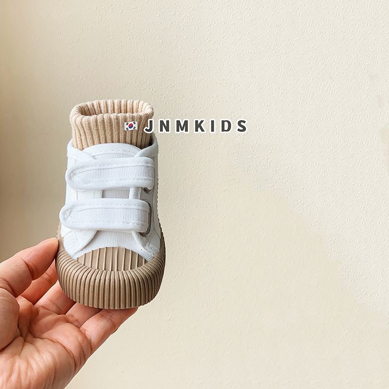 Παιδικά καμβά αθλητικά παπούτσια unisex με Velcro κλείσιμο, αντιολισθητική καουτσούκ σόλα, κατάλληλα για άνοιξη, καλοκαίρι και φθινόπωρο.